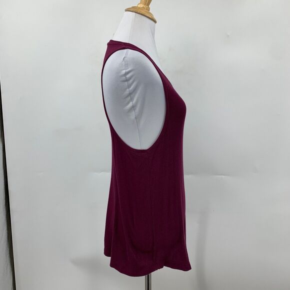 Athleta Well Rested Rib Sleep Tank Top Womens XS Extra Small Burgundy Breathable - Picture 4 of 13